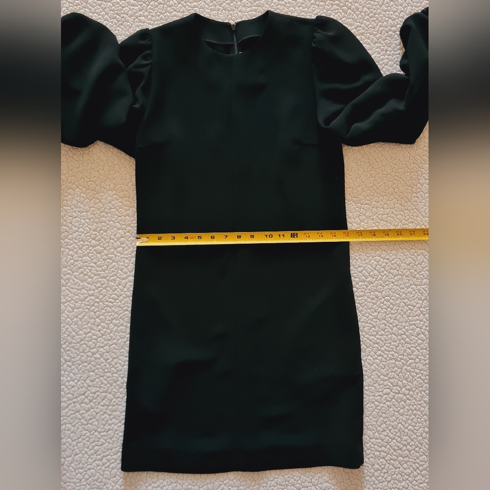 VVB VICTORIA BECKHAM Blouson Sleeve Crepe Shift Dress Black IT 38 US 2 Org $495 - Picture 12 of 14